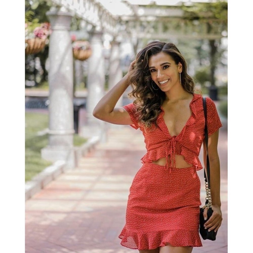 Superdown Mercy Polka Dot Dress - Red - Picture 3 of 10